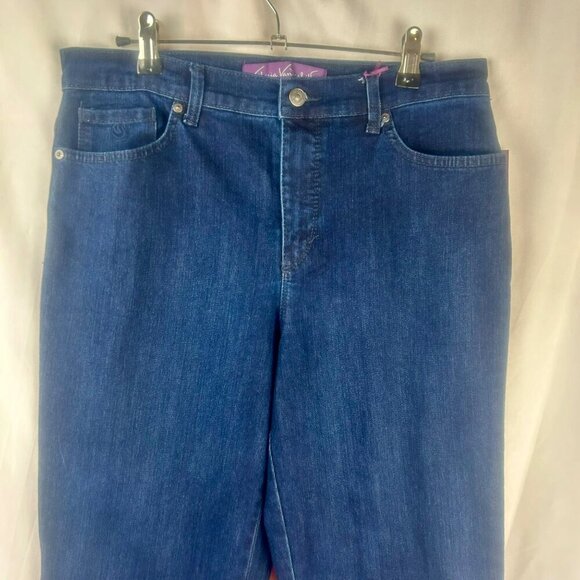 NEW Gloria Vanderbilt Amanda Slimming Jeans Women 10 Short Blue Dark Wash - Picture 2 of 8
